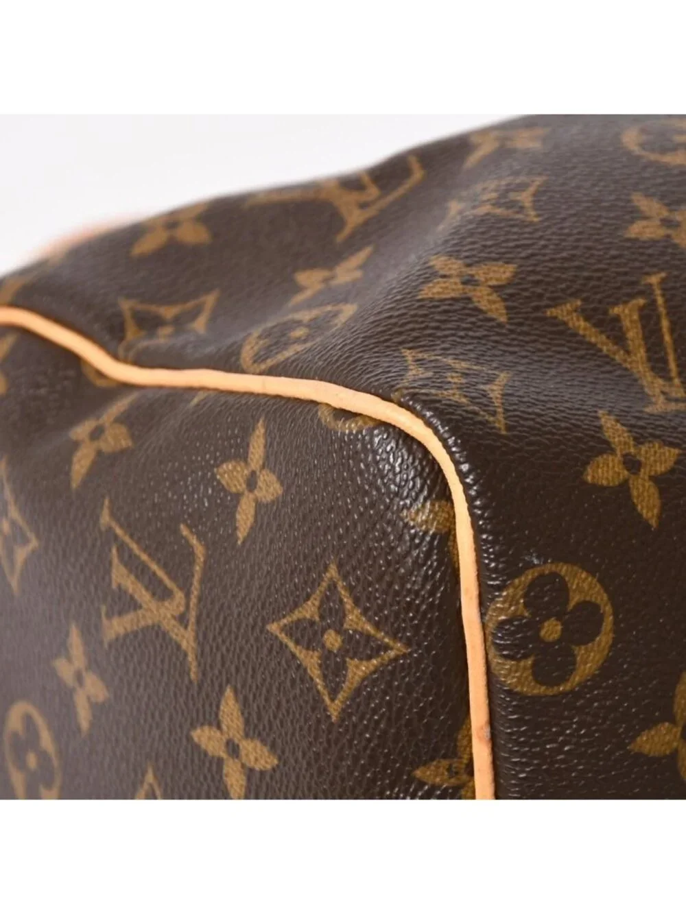 Louis Vuitton Speedy 25 Handbag Monogram Leather Brown Gold